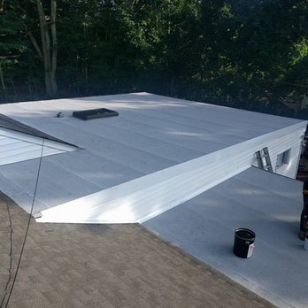 Elemental Roofing Solutions - New Flat & Sloped Roof Installation of GAF HDZ Shakewood and Elevate 180 White - Roofing Near Me