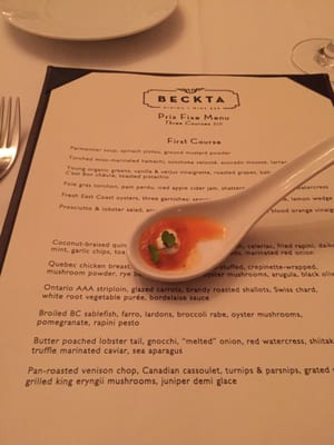 Menu photo 8 Beckta Dining & Wine Ottawa, ON