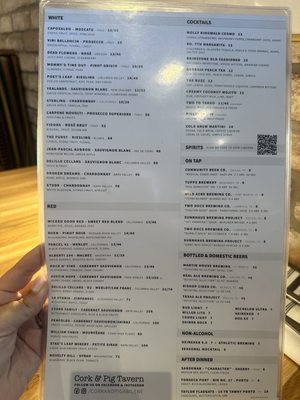 Menu photo 1 Cork & Pig Tavern Abilene, TX