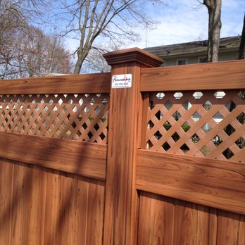 Fences 4 Us - Cedar grain vinyl fence - Fences & Gates Near Me - Newark, New Jersey
