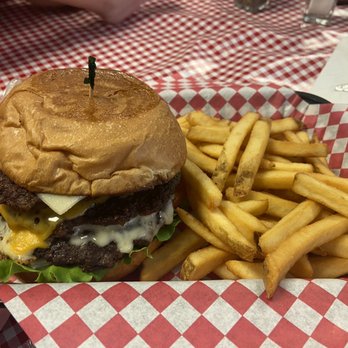 Sandi's Diner - Fat dominoes 3 patty 3 different cheeses burger - Diners Near Me - Corpus Christi, Texas Sandi's Diner - Fat dominoes 3 patty 3 different cheeses burger - Diners Near Me - Corpus Christi, Texas