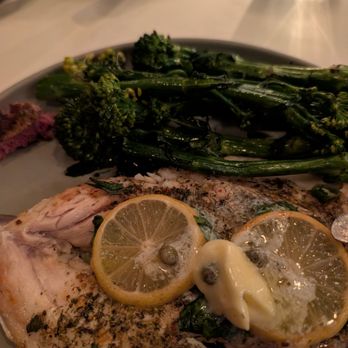 Dorothea - Fine Greek - Branzino and broccolini - Greek Near Me - Albuquerque, New Mexico
