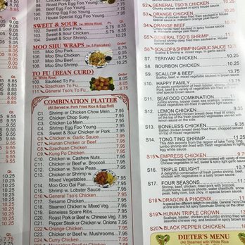 Happy Dragon - the menu of a chinese restaurant - Chinese Near Me - Pendleton, Indiana