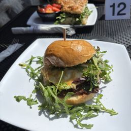 Steak and eggs sandwich