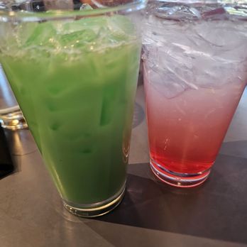 Gabriel's - Pistachio agua fresca and strawberry lemonade - Mexican Near Me - Santa Fe, New Mexico