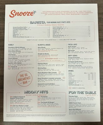 Menu photo 1 Snooze, an A.M. Eatery Las Vegas, NV Menu photo 1 Snooze, an A.M. Eatery Las Vegas, NV