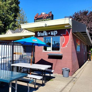 Calozzi's Cheesesteaks - There is also a benches and pickup food next window - Cheesesteaks Near Me - Seattle, Washington