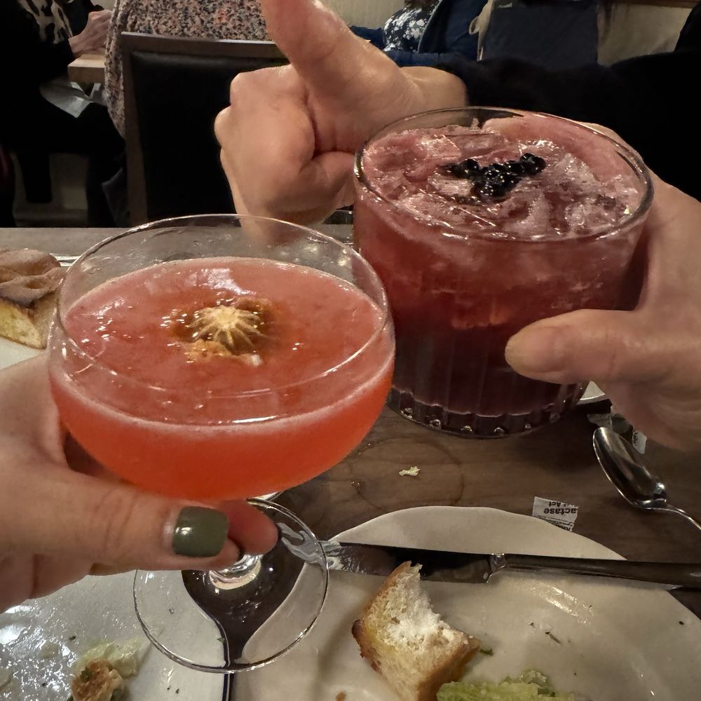 Ofena - Blood orange (lime + rose water) and huckleberry (lemon) n-a cocktails - Italian Near Me - San Francisco, California Ofena - Blood orange (lime + rose water) and huckleberry (lemon) n-a cocktails - Italian Near Me - San Francisco, California