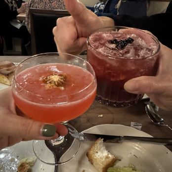 Ofena - Blood orange (lime + rose water) and huckleberry (lemon) n-a cocktails - Italian Near Me - San Francisco, California Ofena - Blood orange (lime + rose water) and huckleberry (lemon) n-a cocktails - Italian Near Me - San Francisco, California