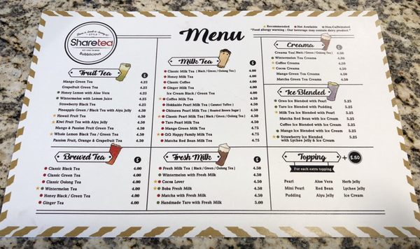 Menu photo 5 Sharetea Sandy Springs, GA