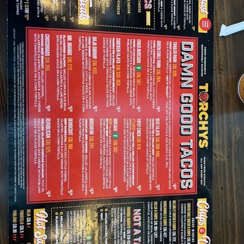 Torchy's Tacos - 6/3/2022  Mainly the bar menu - Tex-Mex Near Me - Fishers, Indiana
