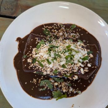 Plaza Coyoacan - I think this may have been a wet burrito. I definitely craved something with mole and they delivered! - Vegan Near Me - Portland, Oregon Plaza Coyoacan - I think this may have been a wet burrito. I definitely craved something with mole and they delivered! - Vegan Near Me - Portland, Oregon