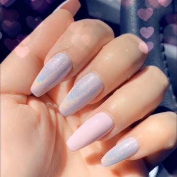 Champagne Nails - Lavender chrome nails with a soft pink touch by Toni - Nail Salons Near Me - San Marcos, California