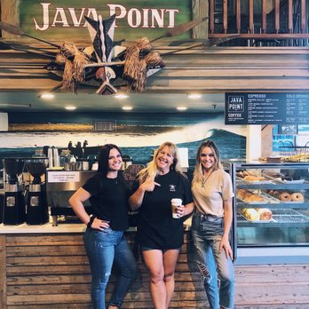 Java Point - Manager Lauryn, me and Jessi - Cafes Near Me - Huntington Beach, California