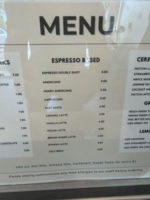 Menu photo 1 OnMe Cafe Ontario, CA