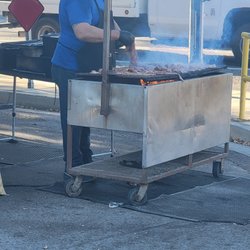 And he does give wonderful samples right off the grill!!