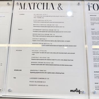 Motiq - menu - Coffee & Tea Near Me - Los Angeles, California Motiq - menu - Coffee & Tea Near Me - Los Angeles, California