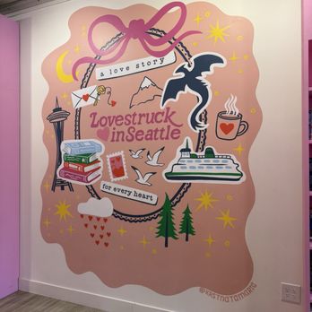 Lovestruck - Mural inside - Bookstores Near Me - Seattle, Washington
