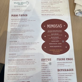 Madi - Menu - Breakfast & Brunch Near Me - San Diego, California Madi - Menu - Breakfast & Brunch Near Me - San Diego, California