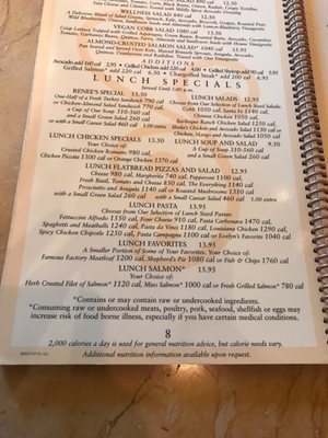 Menu photo 6 The Cheesecake Factory Miami, FL