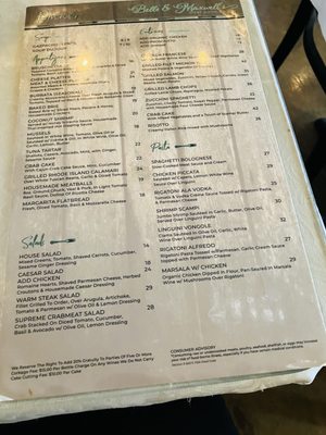 Menu photo 2 Belle & Maxwell's American /Italian restaurant West Palm Beach, FL