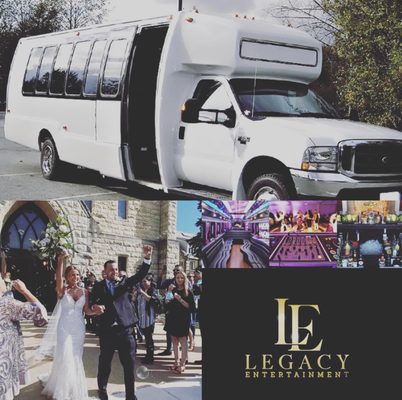 Party Buses - Legacy Entertainment is here to provide all of your event transportation needs. Travel in style for your special event. Call us today!