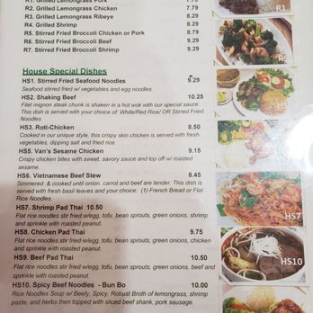 Pho Van Noodles & Grill - Menu - Vietnamese Near Me - Houston, Texas