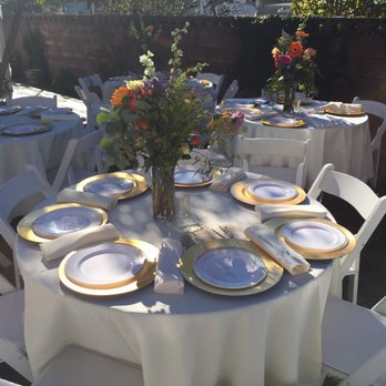 Aloha Event Services - Chairs, tables, linens, and chargers all looked great! - Party Equipment Rentals Near Me - Arcadia, California