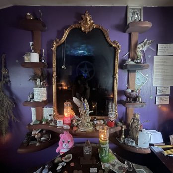 Mandie's Magical Marketplace - black mirror and wish altar in the altar room - Psychic Mediums Near Me - Lewes, Delaware Mandie's Magical Marketplace - black mirror and wish altar in the altar room - Psychic Mediums Near Me - Lewes, Delaware