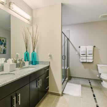 Environs at East 54 - Bathroom - Cameron Floor Plan - Apartments Near Me - Chapel Hill, North Carolina Environs at East 54 - Bathroom - Cameron Floor Plan - Apartments Near Me - Chapel Hill, North Carolina