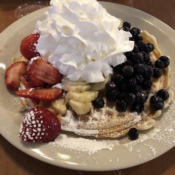 Millbrae Pancake House - red white and blue waffles for 4th of July - American Near Me - Millbrae, California