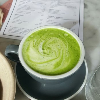 Dig Inn - matcha latte with almond milk - New American Near Me - Boston, Massachusetts
