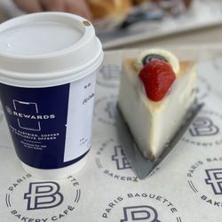 Paris Baguette - Soft Strawberry Cheese Cake & Soy Latte