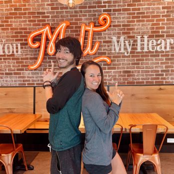 The Melt - Timothy helped my friend and I recreate an old photo we took :) - Burgers Near Me - Sacramento, California