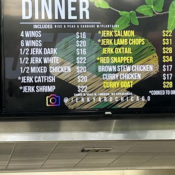 Jerk Yard - Menu - Chicken Shop Near Me - Chicago, Illinois