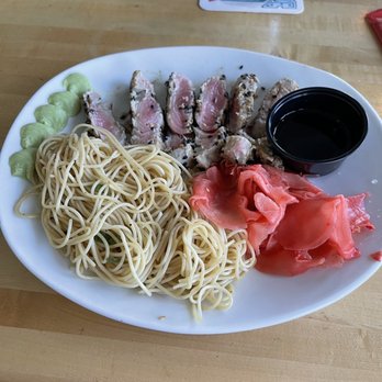 Dockside Waterfront Grill - Tuna with Asian noddles and wasabi - Seafood Near Me - Venice, Florida