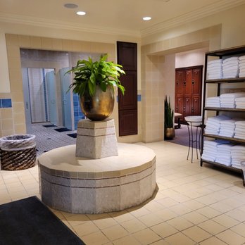 Pacific Waters Spa - Atrium connecting stream room, Sauna, showers, dressing area and hot tub - Massage Near Me - Huntington Beach, California