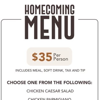 160 Main - 2023 Homecoming menu. - Italian Near Me - Northville, Michigan
