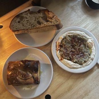 Sauced - Focaccia and eggplant dip - Wine Bars Near Me - Nashville, Tennessee