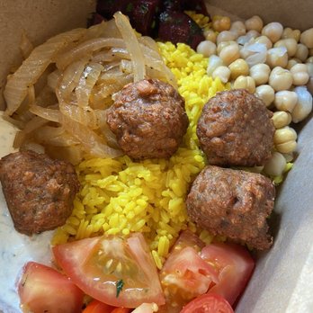 Souvlaqueria - Smart Bowl vegetarian meatless veggie balls beets yellow rice tomato chick peas tomatoes tiziki - Greek Near Me - Union, New Jersey Souvlaqueria - Smart Bowl vegetarian meatless veggie balls beets yellow rice tomato chick peas tomatoes tiziki - Greek Near Me - Union, New Jersey