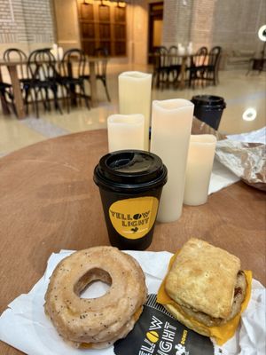 Yellow Light Coffee and Donuts by null