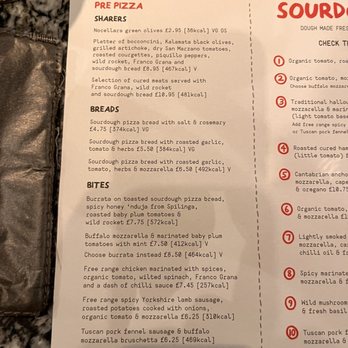 Franco Manca - Menu - Pizza Near Me - London, XGL