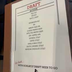 Schlafly Highland Square - Draft menu