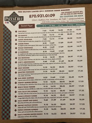 Menu photo 1 Pizza Chef Jonesboro, AR