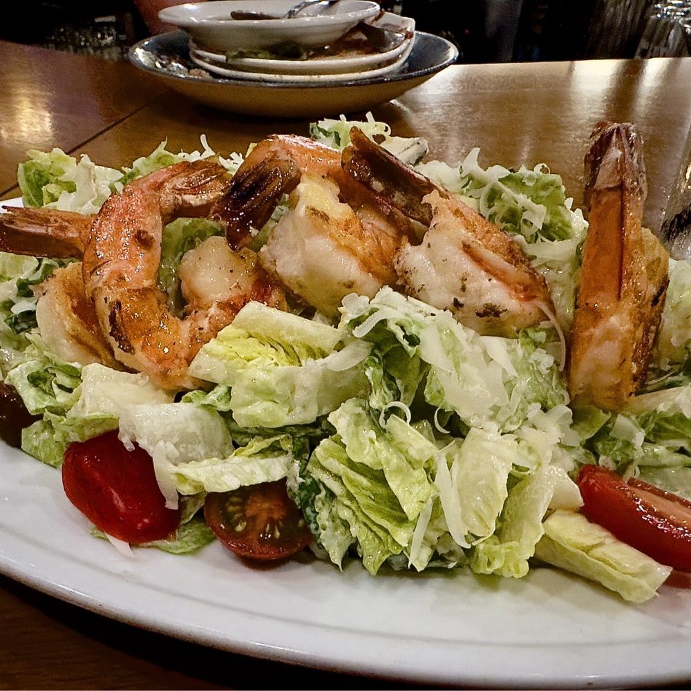 Andiamo Restaurant + Bar + Cafe - Caesar salad with shrimp - Cafes Near Me - Andover, Massachusetts