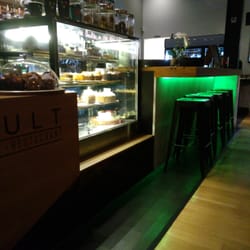 Vault Cafe And Bar - The cake stand is ever so inviting in this lovely establishment.