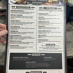 Stones Throw Tavern - Menu Back!!