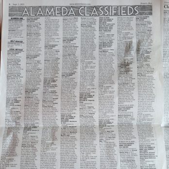 Alameda Sun - Classified ads - Print Media Near Me - Alameda, California Alameda Sun - Classified ads - Print Media Near Me - Alameda, California