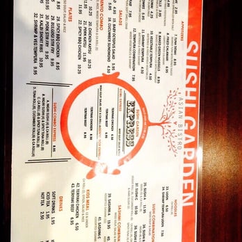 Sushi Garden - Front menu - Sushi Bars Near Me - El Paso, Texas Sushi Garden - Front menu - Sushi Bars Near Me - El Paso, Texas
