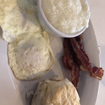 Fox Restaurant - 2 egg breakfast with grits, 4 bacon, and biscuit. $6.95 - American Near Me - Jacksonville, Florida Fox Restaurant - 2 egg breakfast with grits, 4 bacon, and biscuit. $6.95 - American Near Me - Jacksonville, Florida